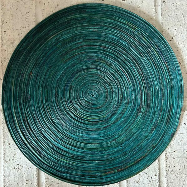 Recycled Round Mat, Large - D.Green